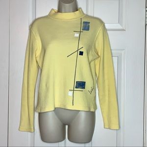 Vintage JL Plum Yellow Thermal Geometric Design